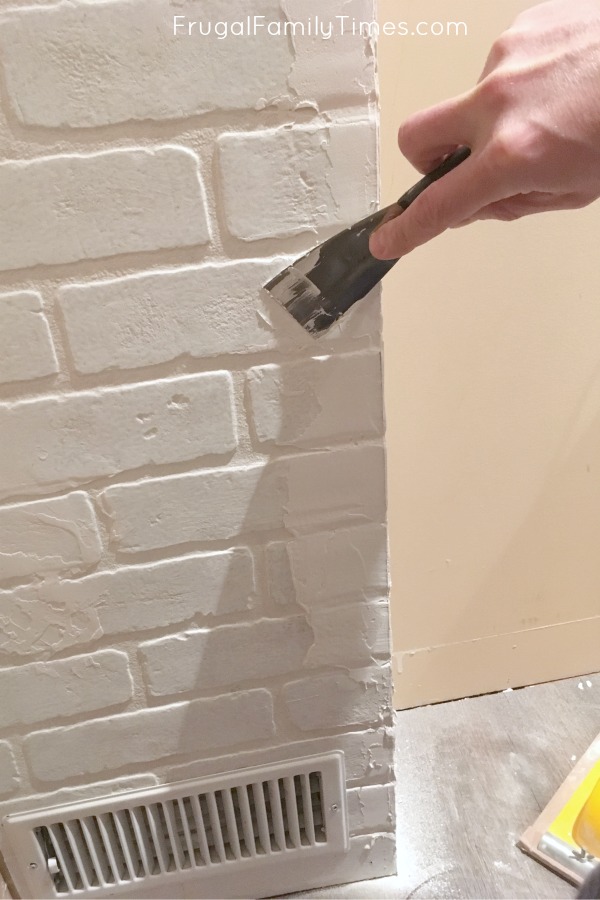 How To Make A Wall Of Faux Bricks Look Real Frugal Family Times Faux Bricks Texture