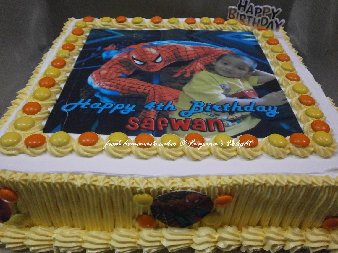 Faryana's Delight n Dessert: Kek Rainbow - Spiderman Theme