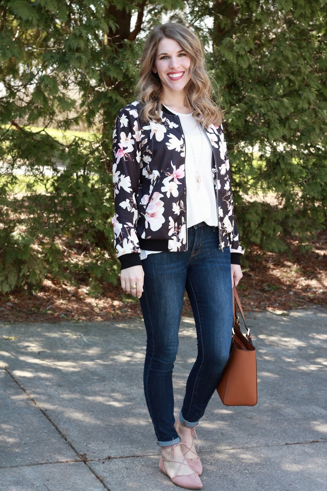womens floral bomber jacket
