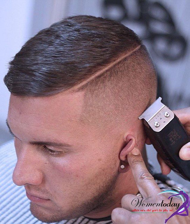Kiểu tóc undercut ngắn vuốt lệch Kiểu tóc undercut ngắn vuốt lệch