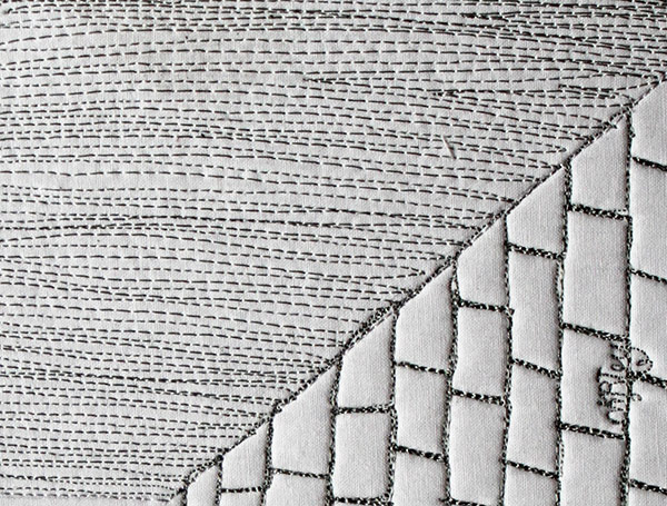 Sample zigzag hatching - an example of thread shading thread shading