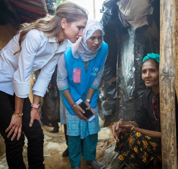 Myanmar Refugees. Queen Rania visited Rohingya refugees at the Kutupalong Refugee Camp in Cox's Bazar.