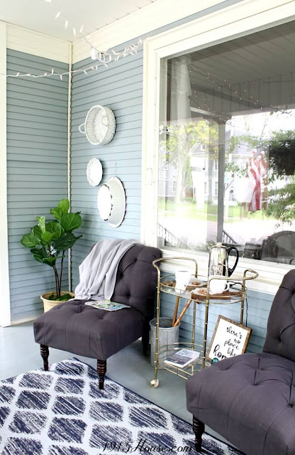 Farmhouse Style Easy Front Porch Makeover