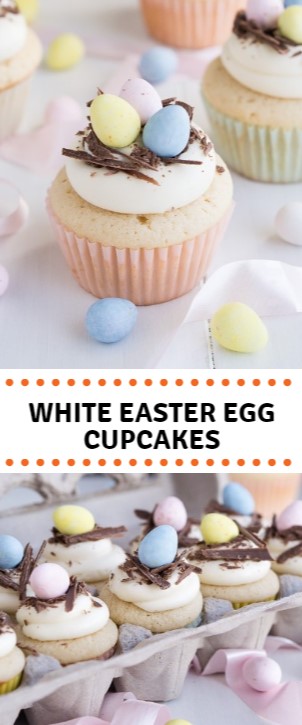 White Easter Egg Cupcakes #christmas #cupcakes