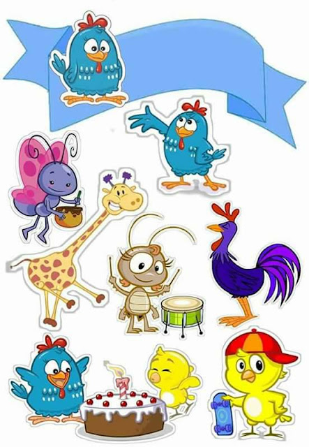 Lottie Dottie Chicken: Free Printable Cake Toppers. Lottie Dottie Chicken: Free Printable Cake Toppers.