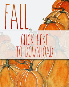 Free Fall Watercolor Printable | 8x10 size | Instant Download