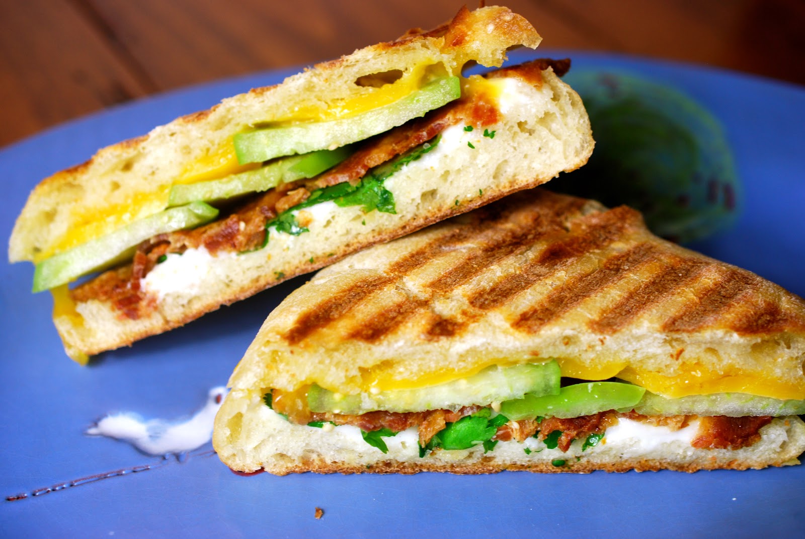 Cooking with Larue Grilled Cheese, Bacon & Tomatillo Sandwich