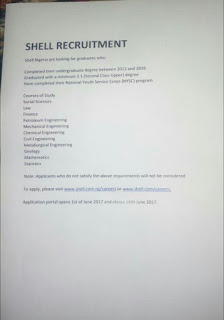 Shell 2017 recruitment