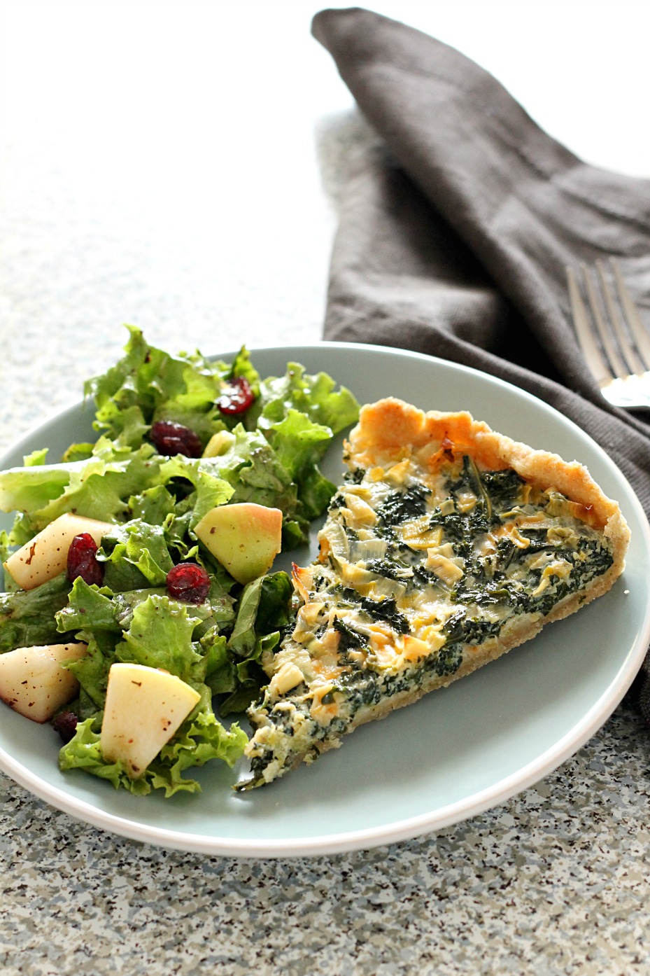 Kale and Leek Quiche