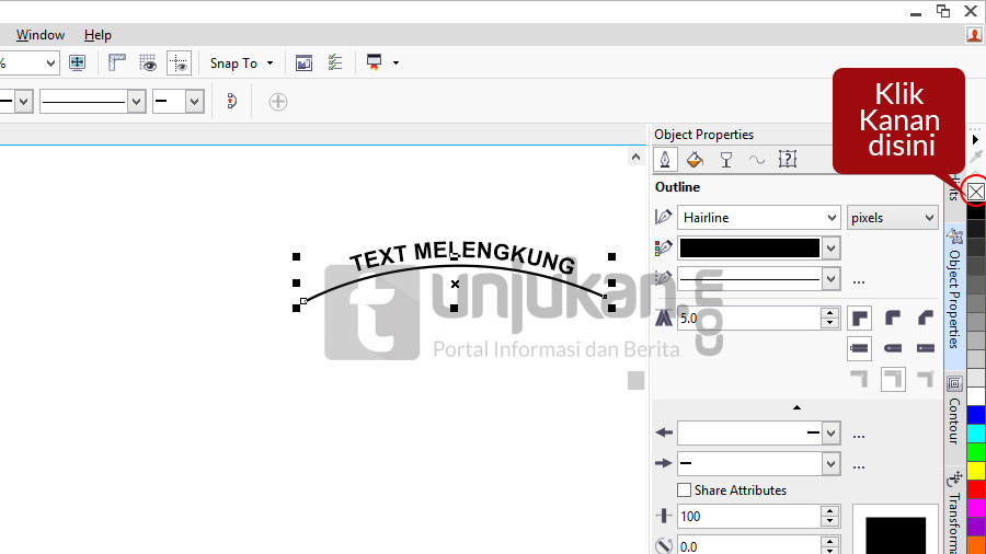 Cara Membuat Teks Melengkung Di Corel Terkait Teks