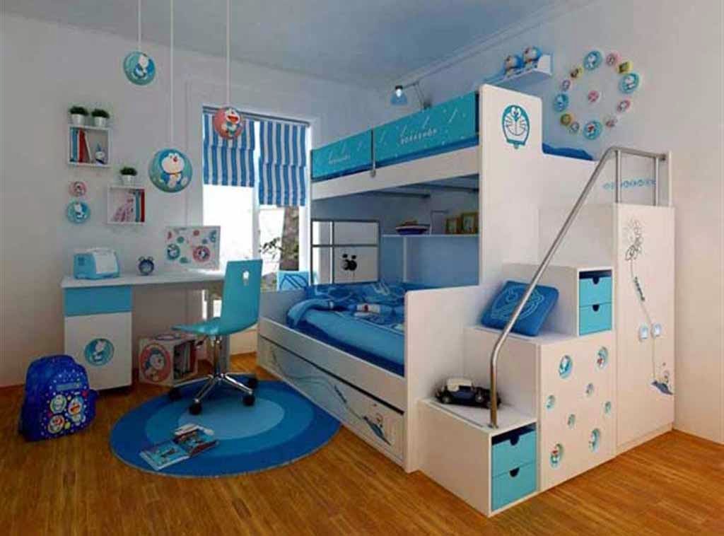 Furnitur bertema doraemon untuk desain kamar anak