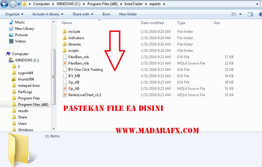 Cara pasang robot forex di android