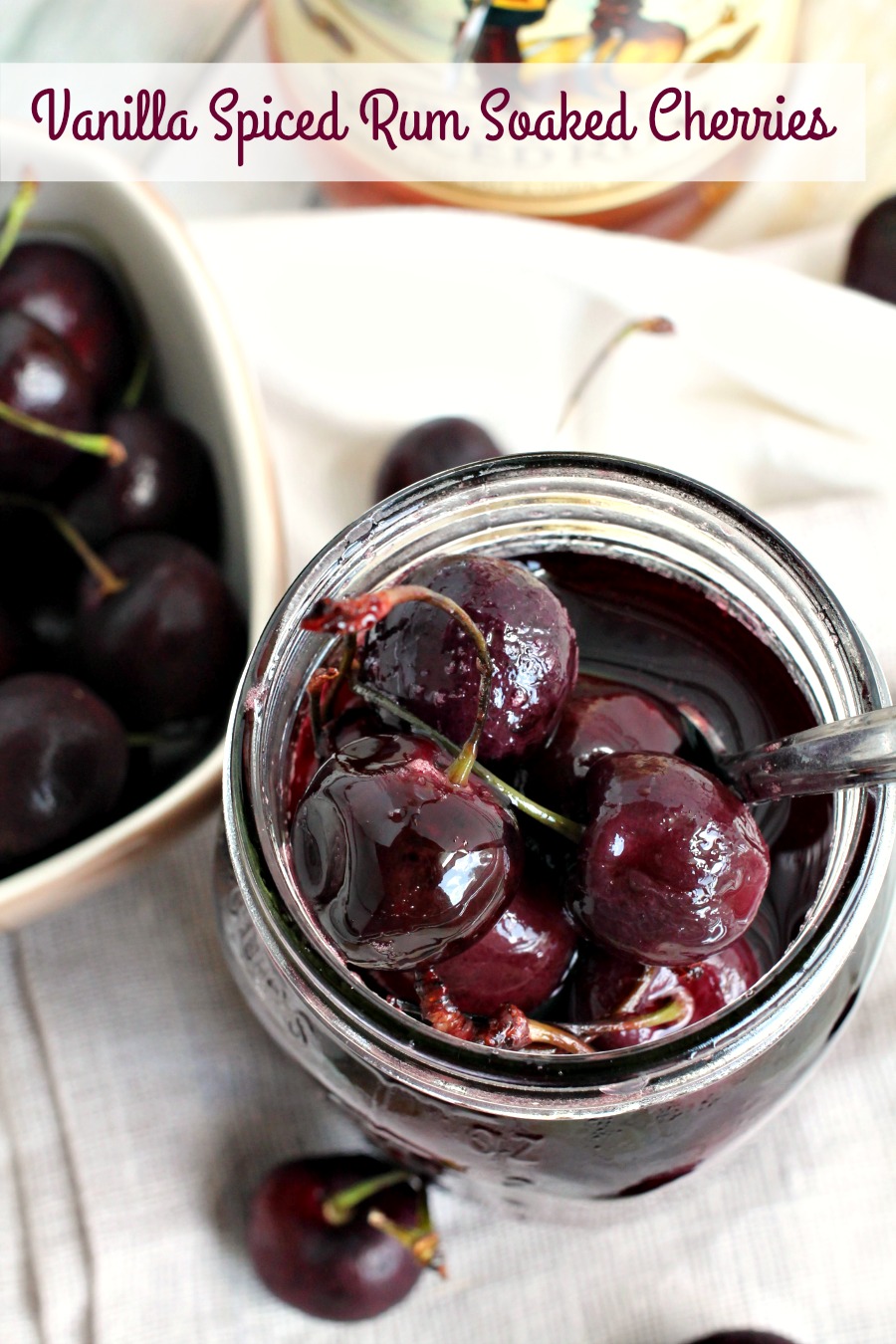 Frugal Foodie Mama Vanilla Spiced Rum Soaked Cherries
