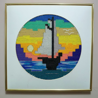 "Safe Harbor", Nordic stitch needlepoint