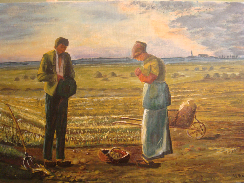 Peintures et dessins réalisés pour le plaisir L'Angélus, peint par