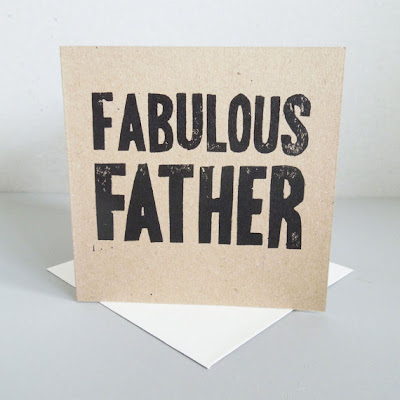 greeting card that says Fabulous Father