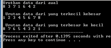 Program mengurutkan data di c++ | E-Learning