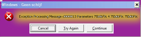 Exception processing message parameters. Exception processing message 0xc0000013 unexpected parameters. Exception.message:. Windows - диск отсутствует exception processing message 0xc0000013 - unexpected parameters. Exception processing message 0xc0000012 unexpected parameters.
