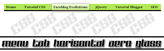 Menu Tab Horisontal Aero Glass CSS3 di Blog