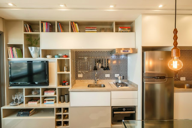 Kitnet decorada que é a coisa mais linda. Blog Achados de Decoração Kitnet-decorada-blog-achados-de-decoracao