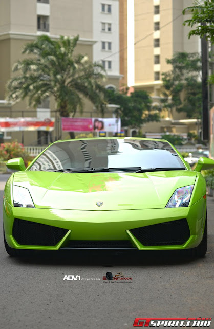 Green Lamborghini Gallardo LP560-4 with ADV5.2TS Wheels 5
