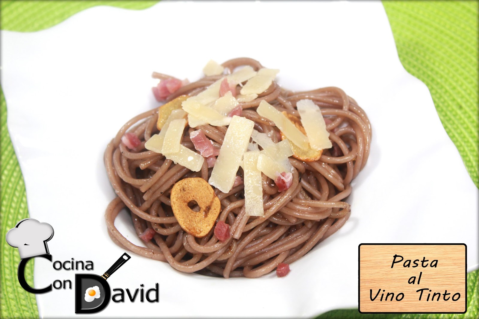 Cocina con David Pasta al Vino Tinto Una Pasta Diferente