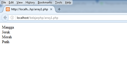 Contoh Penggunaan Array Dalam PHP - IniMateriKu