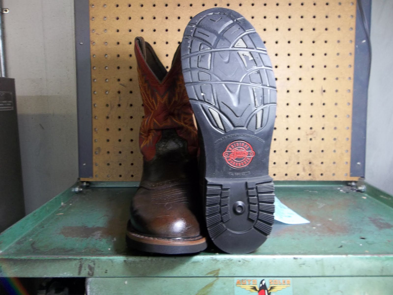 Edgewood Drive Shoe Repair Justin Boot Heels Before and After