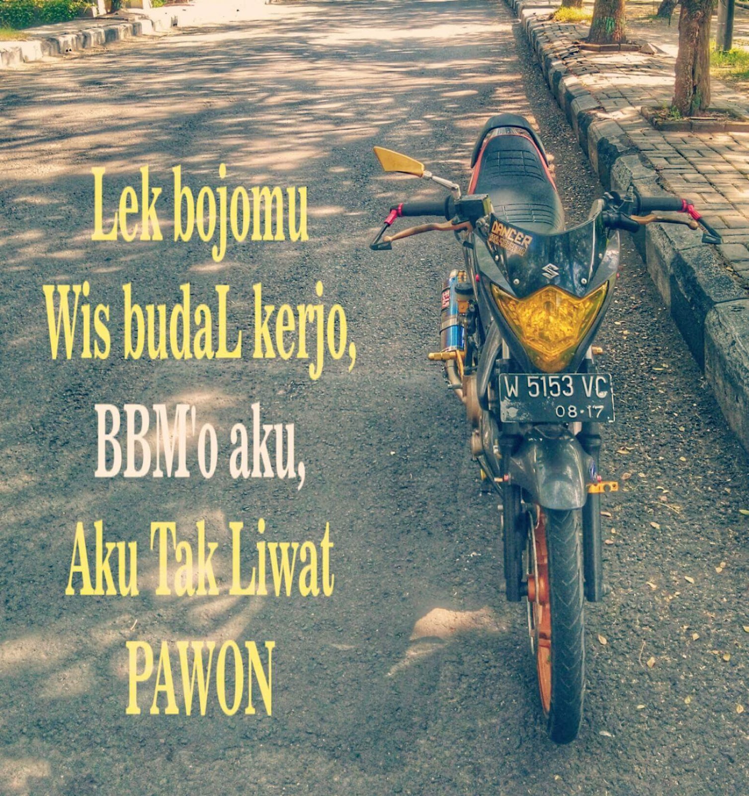 Kumpulan Kata-kata di Gambar Motor Satria Fu Lucu, Romantis, Sampai