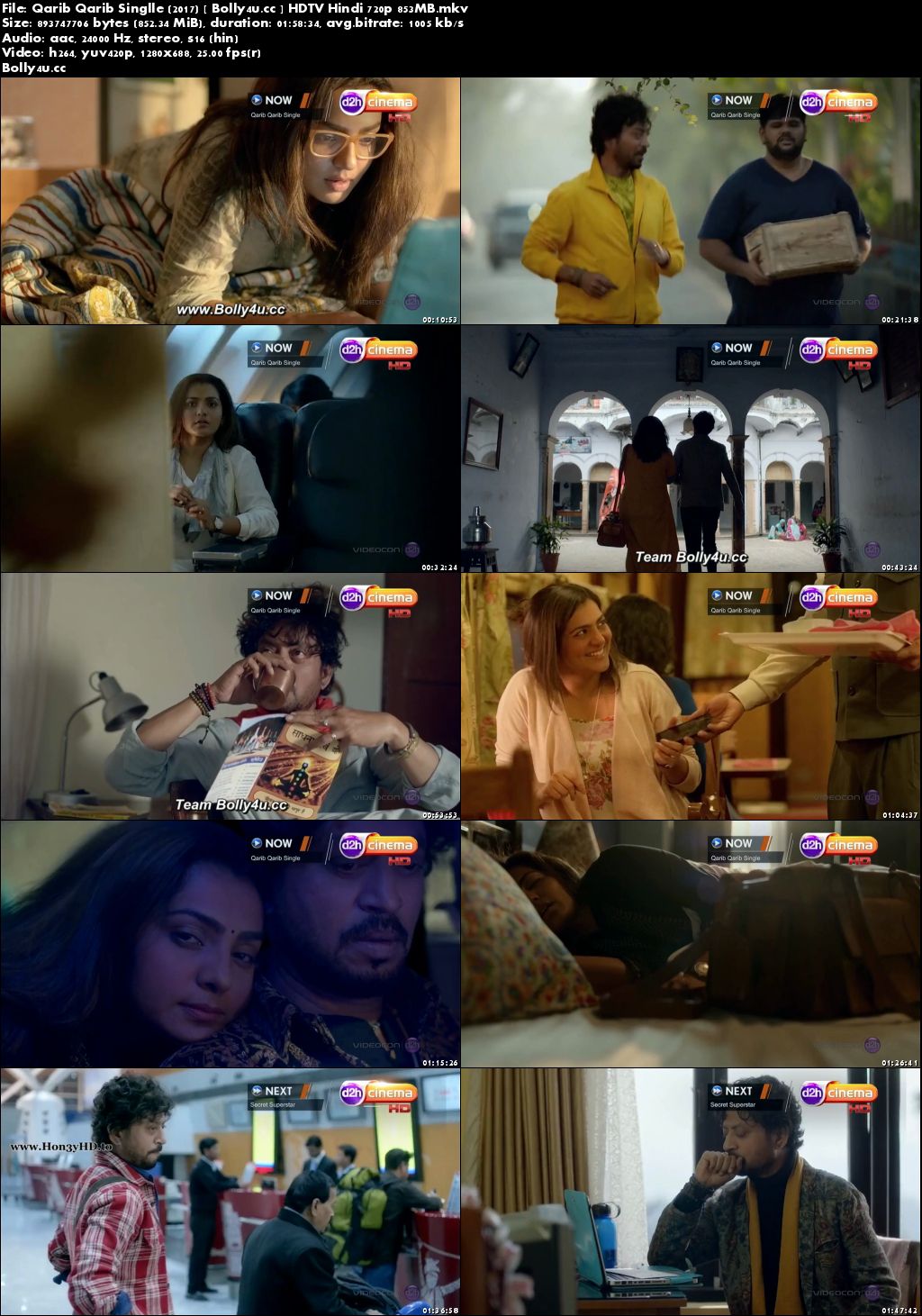 Qarib Qarib Singlle 2017 HDTV 850MB Full Hindi Movie Download 720p