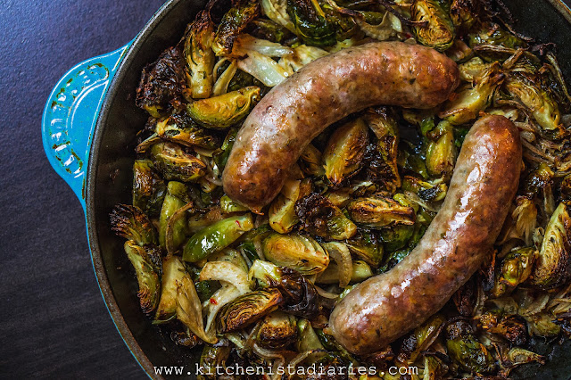 Skillet Roasted Sausage & Brussels Sprouts