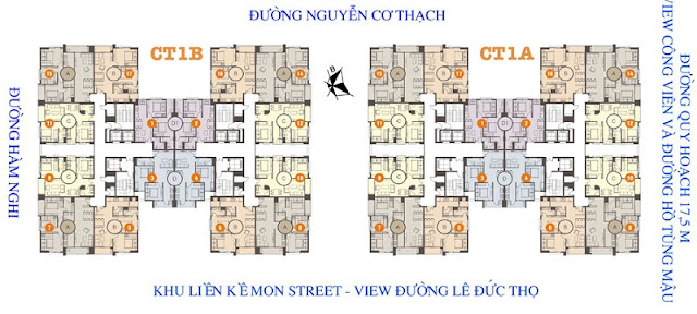 Mặt bằng quy mô căn hộ chung cư HD Mon City – Mỹ Đình