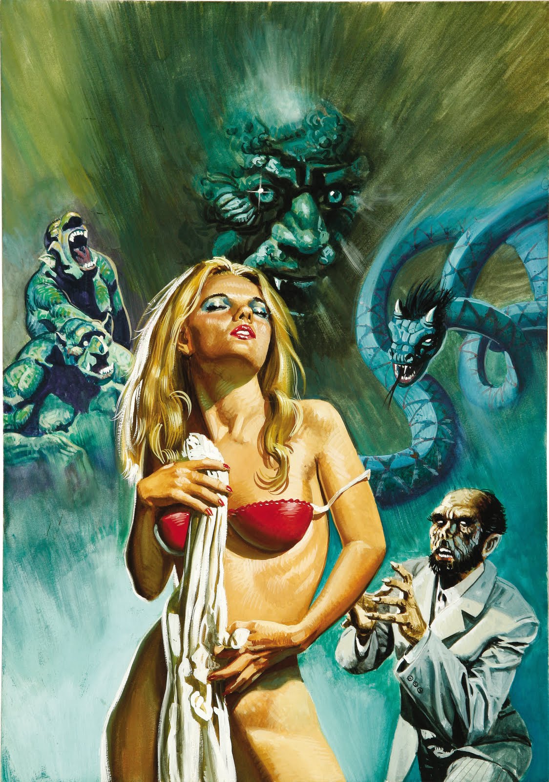 Pulp art horror