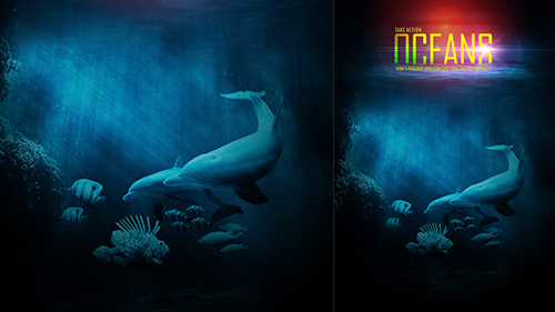Photoshop Tutorial Poster With Photo Manipulation Oceans