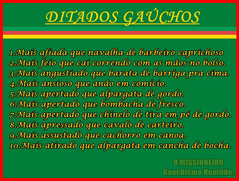 Maurostone Ditados Gaúchos...