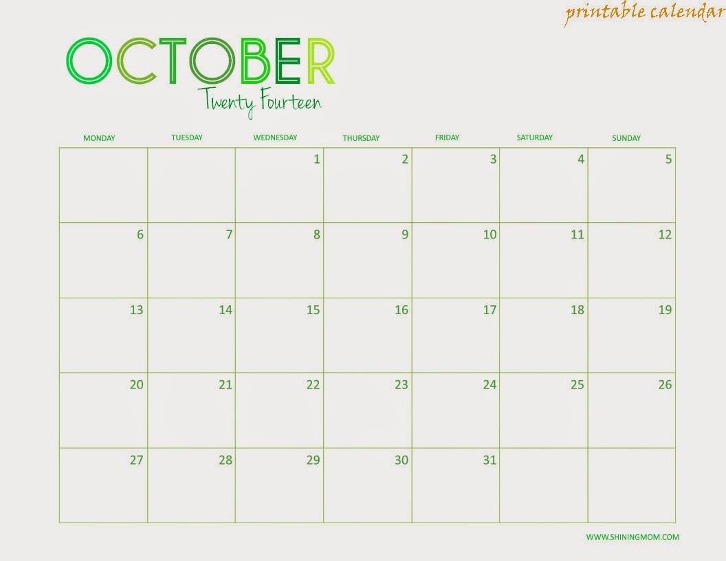 Free Printable Calendar 2021 Free Printable Calendar October
