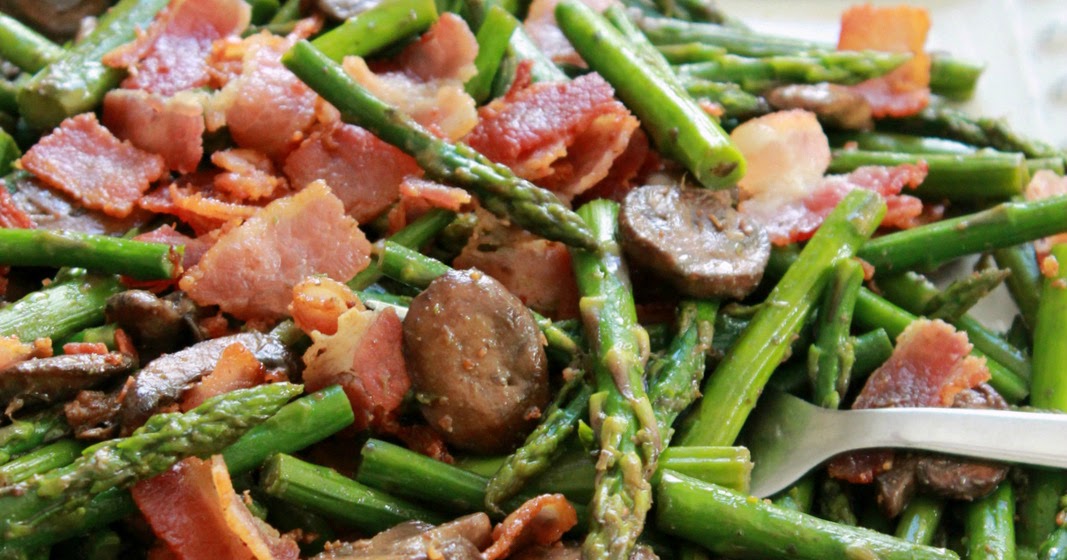 Asparagus with Bacon and Mushrooms Manila Spoon