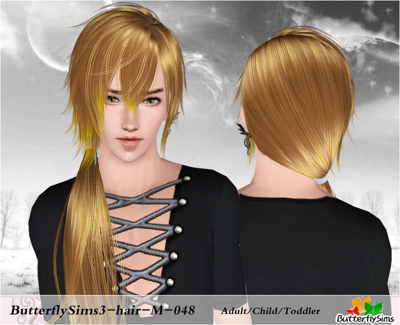 FOR MY SIMS Male Hair 048 by Butterfly SimsDonation