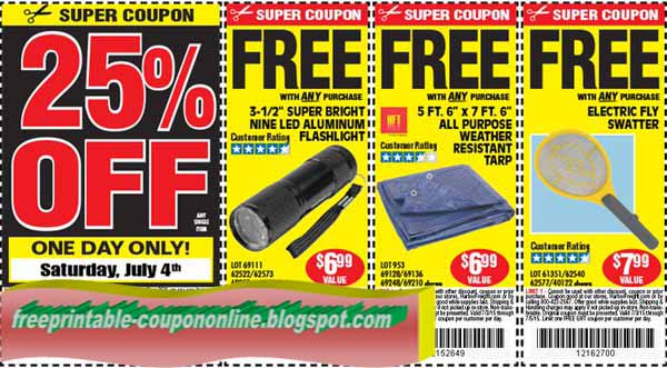 Harbor freight free coupons october 2018