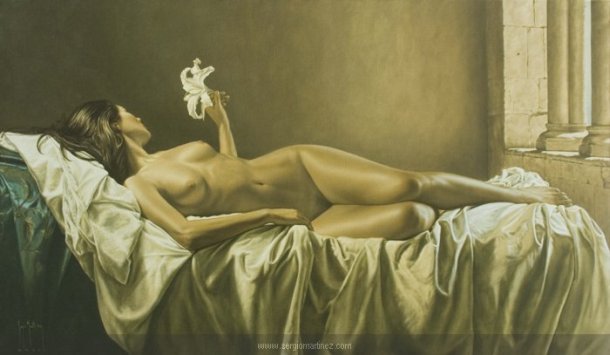 Sergio Martínez arte pinturas retratos hiper-realistas mulheres nuas seminuas sensuais provocantes
