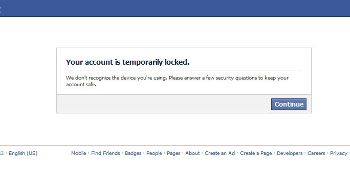 Facebook Your account Locked - alljectsart