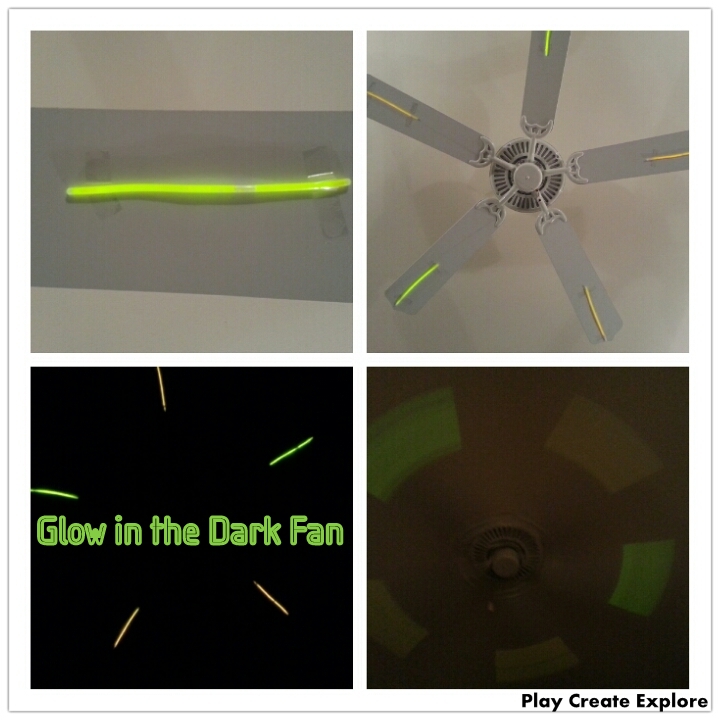 Play Create Explore Glow In The Dark Fan After Our Failed Attempt To Make Glow In The Dark Bubbles I Wanted Think Of A Cool Way Use Extra Sticks That Kids Had Already