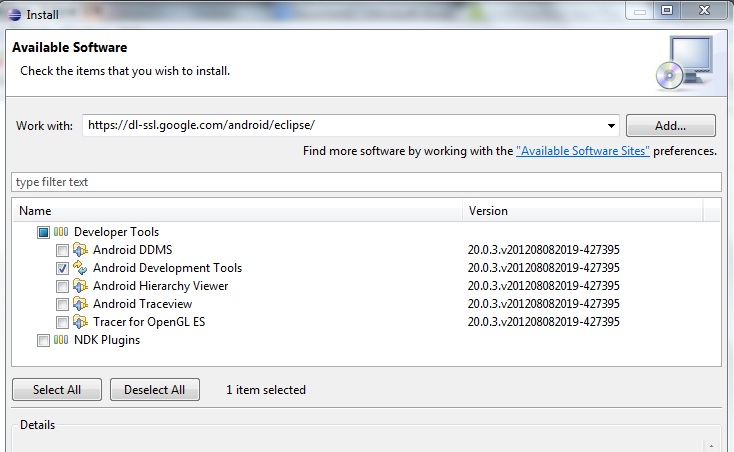 adt plugin for eclipse