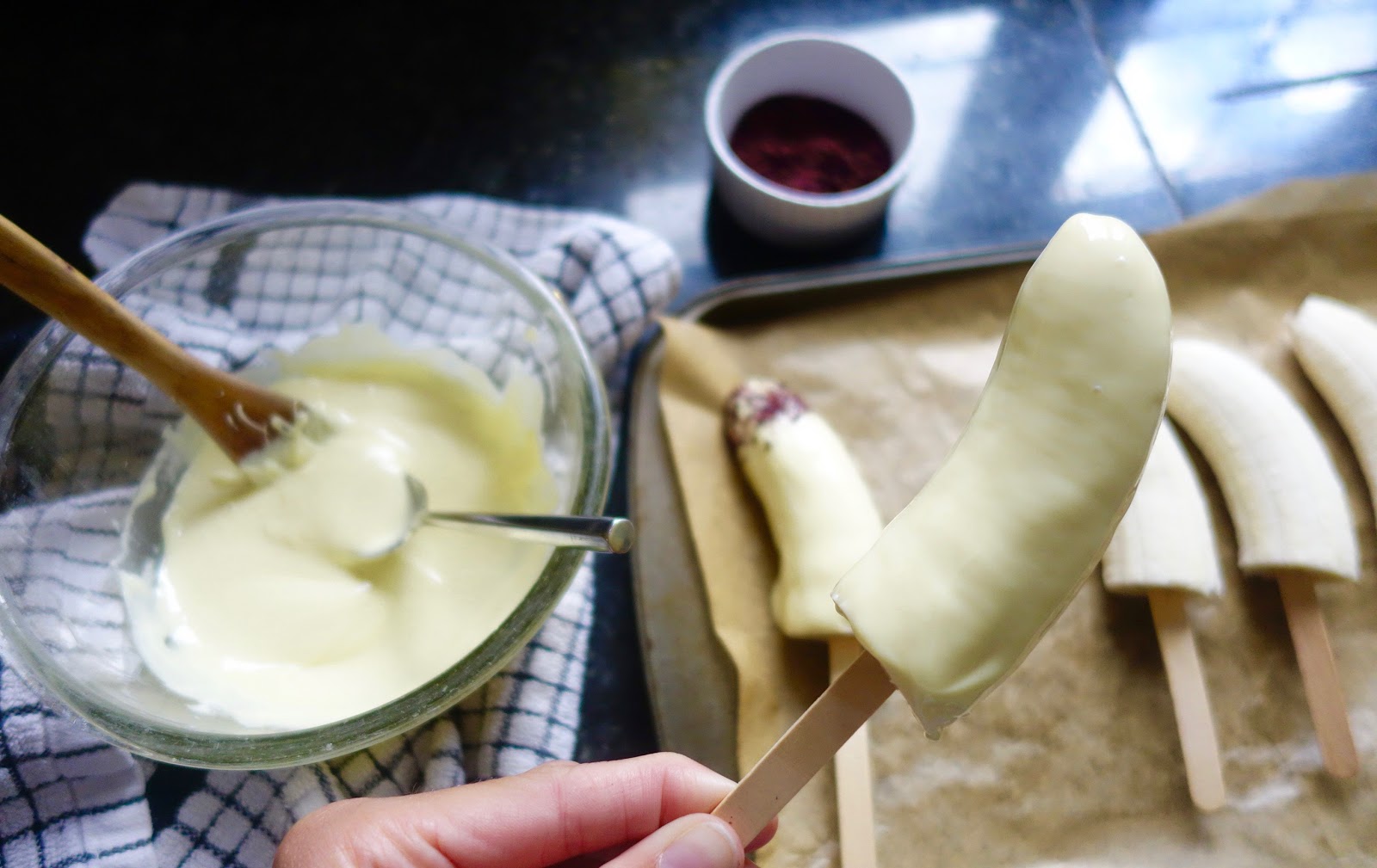 Frozen banana lollies Eat Explore Enjoy