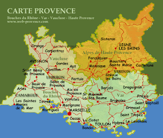 Mapa de la Provenza. Mapa de la Provenza.