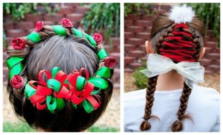 Penteados inspirados no clima natalino - Casinha da Cys