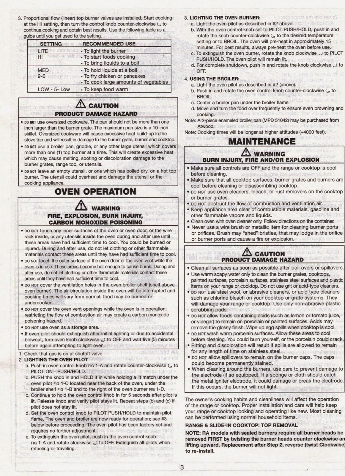 Atwood Rv Stove Manual