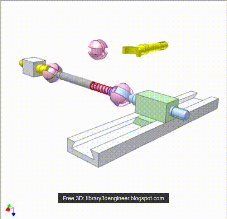 Double Cardan universal joint || Idea mechanism || Download free 3D cad