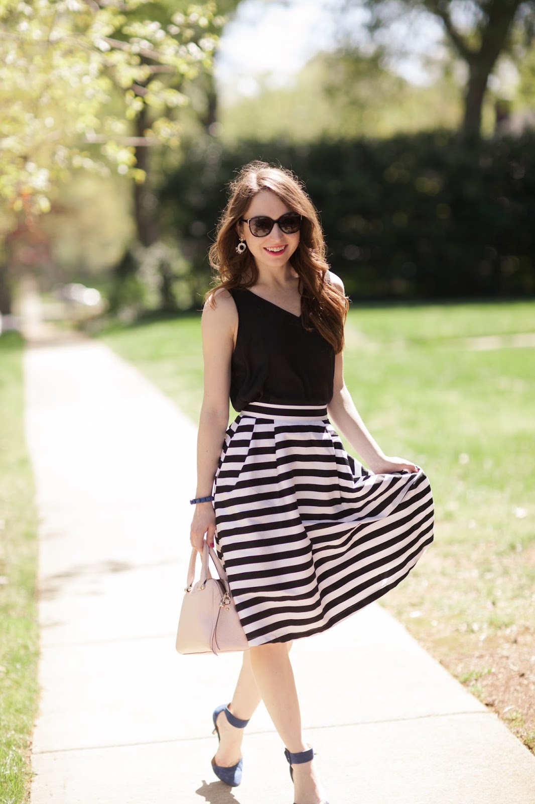 Striped Midi Skirt | Caralina Style