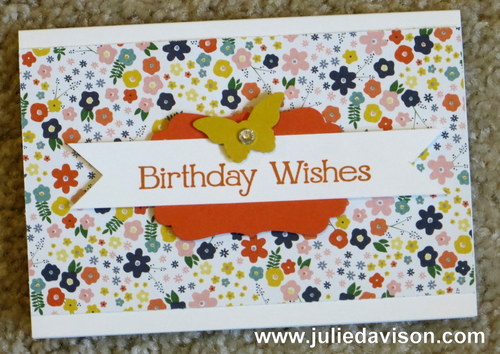 Stampin' Up! Card Kit: Flower Pot DSP + Four You stamp set -- free gift for Paper Pumpkin Subscribers #stampinup www.juliedavison.com